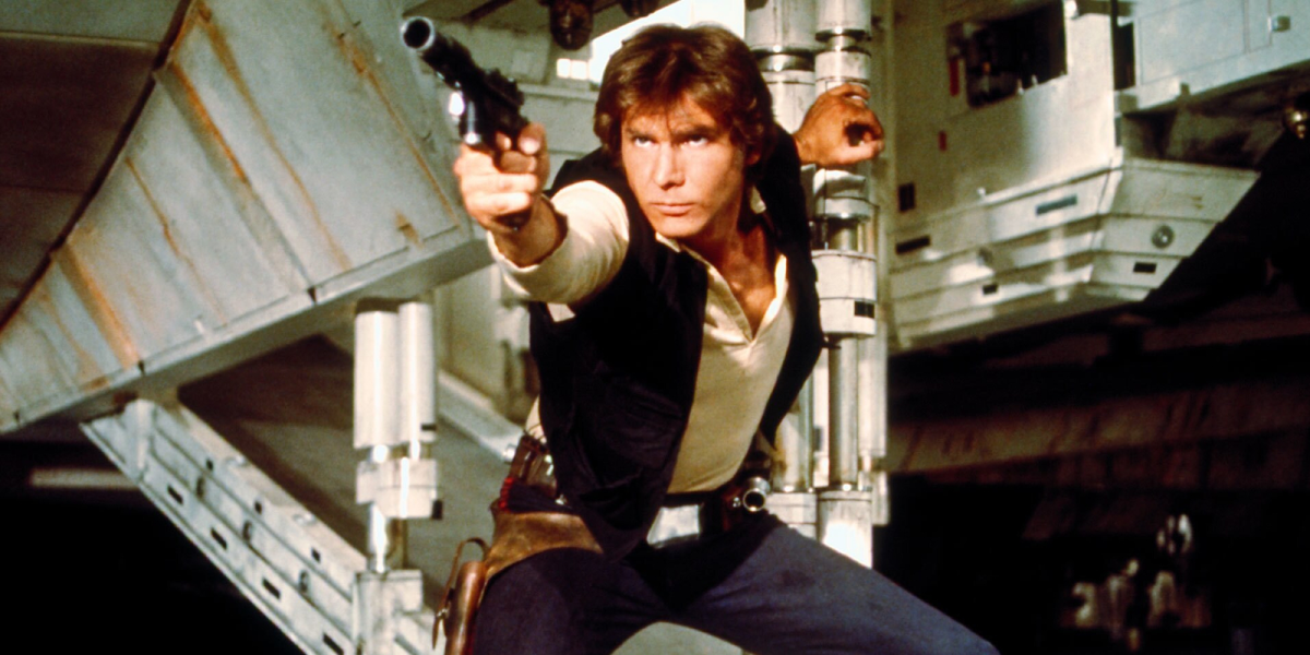 Harrison Ford as Han Solo in Star Wars: A New Hope