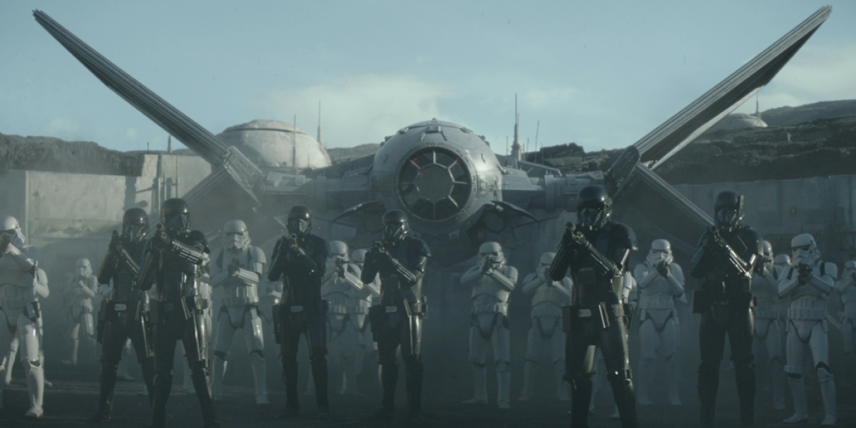 A squad of Death Troopers in the Star Wars universe