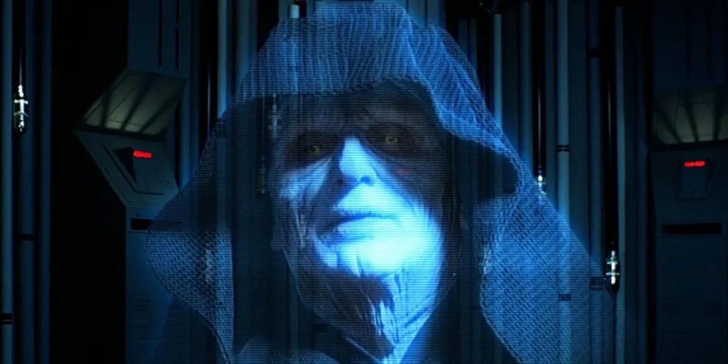 Ian McDiarmid como Emperador Palpatine en Star Wars: El Imperio Contraataca