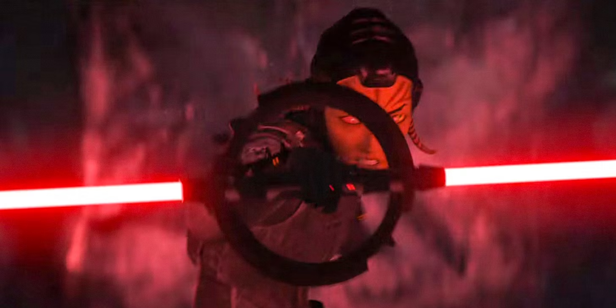 Barriss Offee wielding an Inquisitor lightsaber in Star Wars: Tales of the Empire