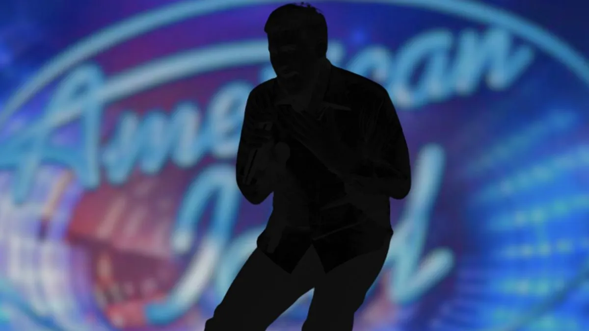 a mysterious silhouette on the American Idol logo