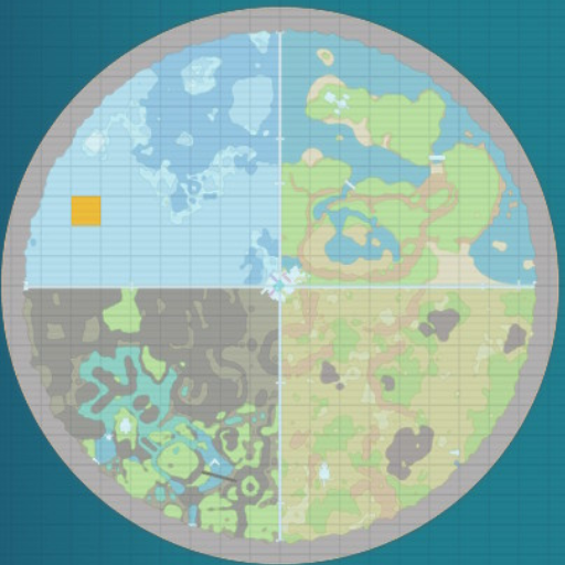 Screenshot of Terarium map from Pokemon Scarlet and Violet, with Torchic spawn area highlighted