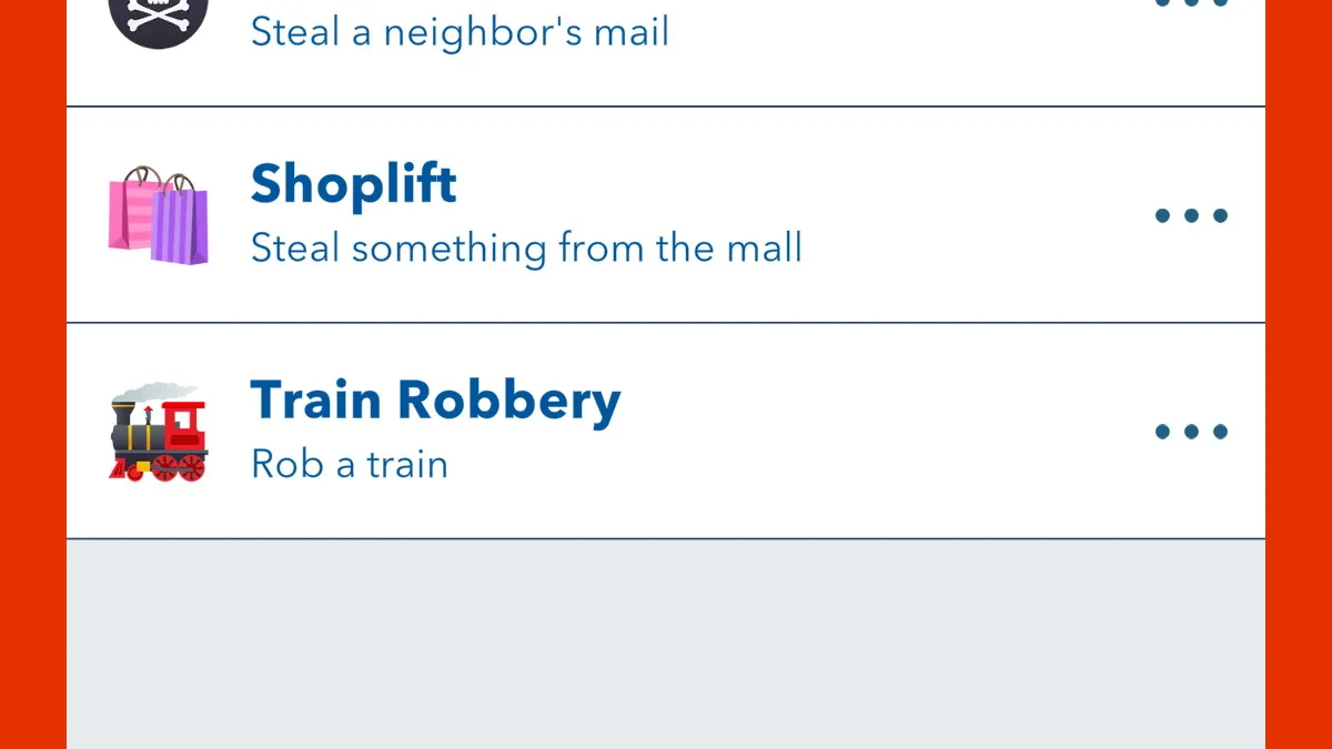 Prompt to Rob a Train in BitLife