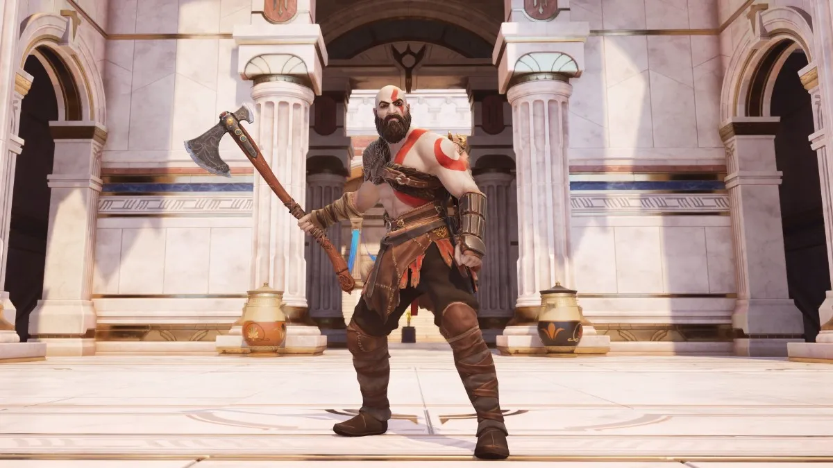 Kratos at Mount Olympus in Fortnite.