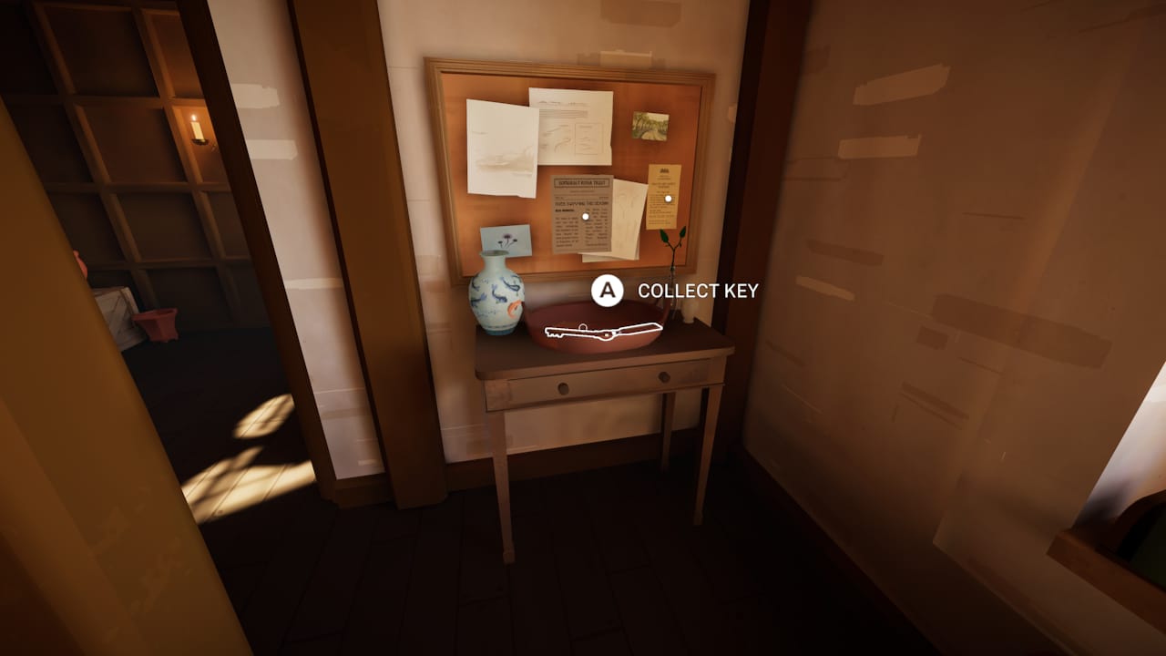 Attic key in Botany Manor