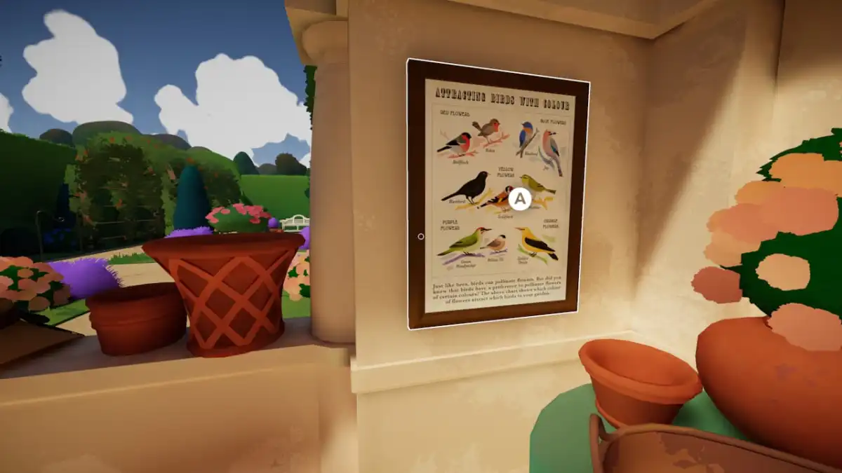 Bird poster in Botany Manor