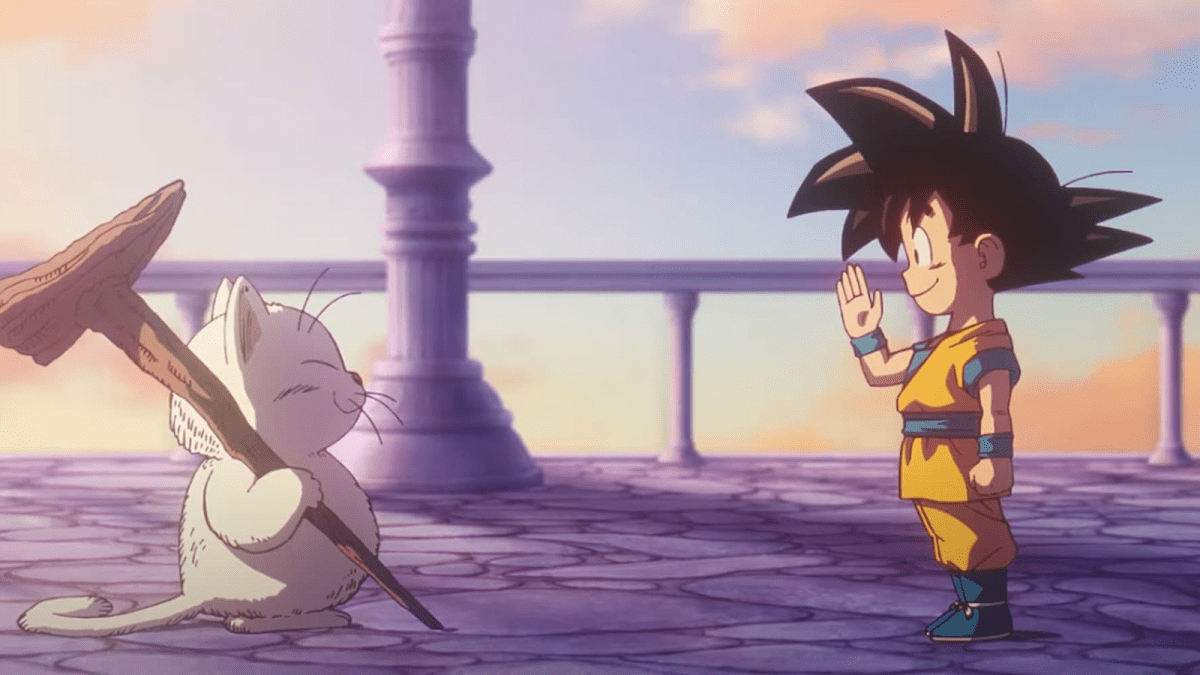 Goku greets Korin