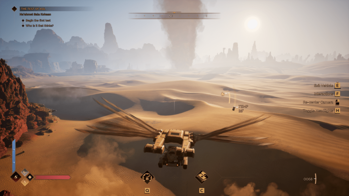 A sandstorm threatens progress in Dune: Awakening