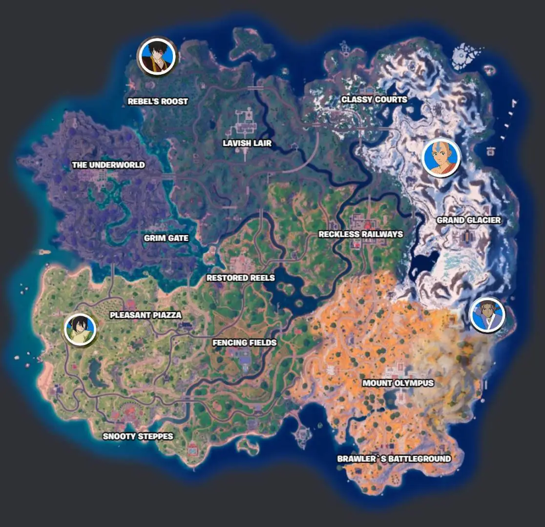 fortnite chapter 5 avatar locations
