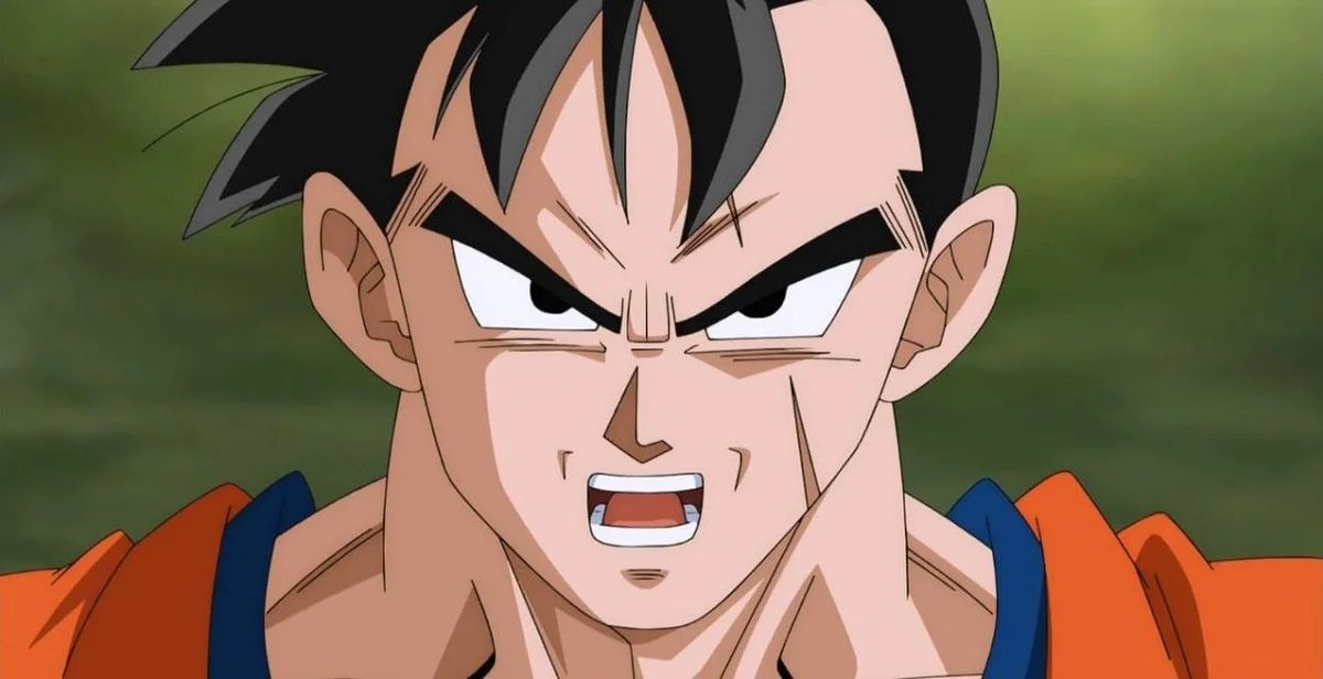 Future Gohan looking mad in Dragon Ball.