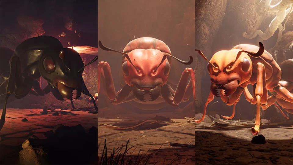 Image of the three ant queens added in the new Grounded Full Yoked Update