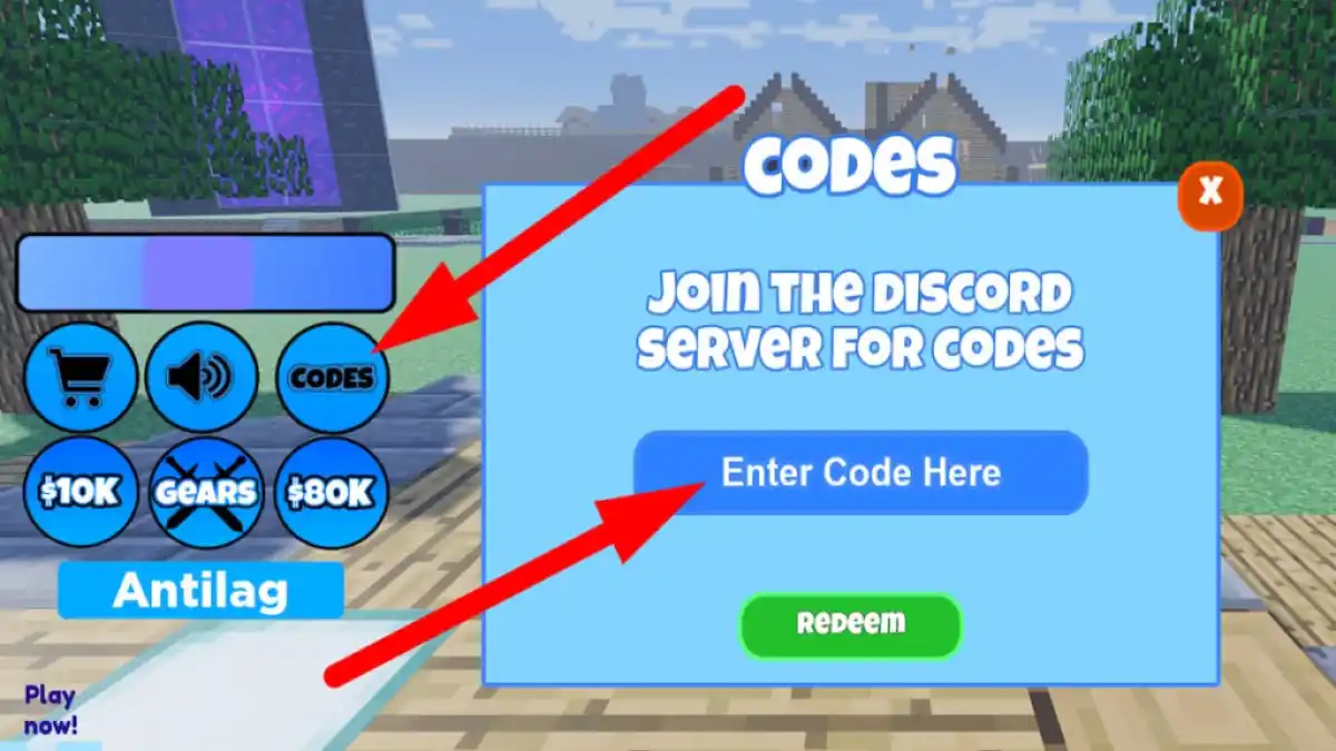 How to redeem codes in 2 Player Minecraft Tycoon