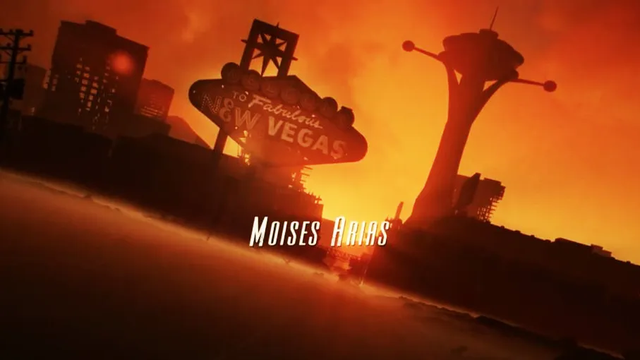 An image showing a destroyed New Vegas in the Fallout TV series.
