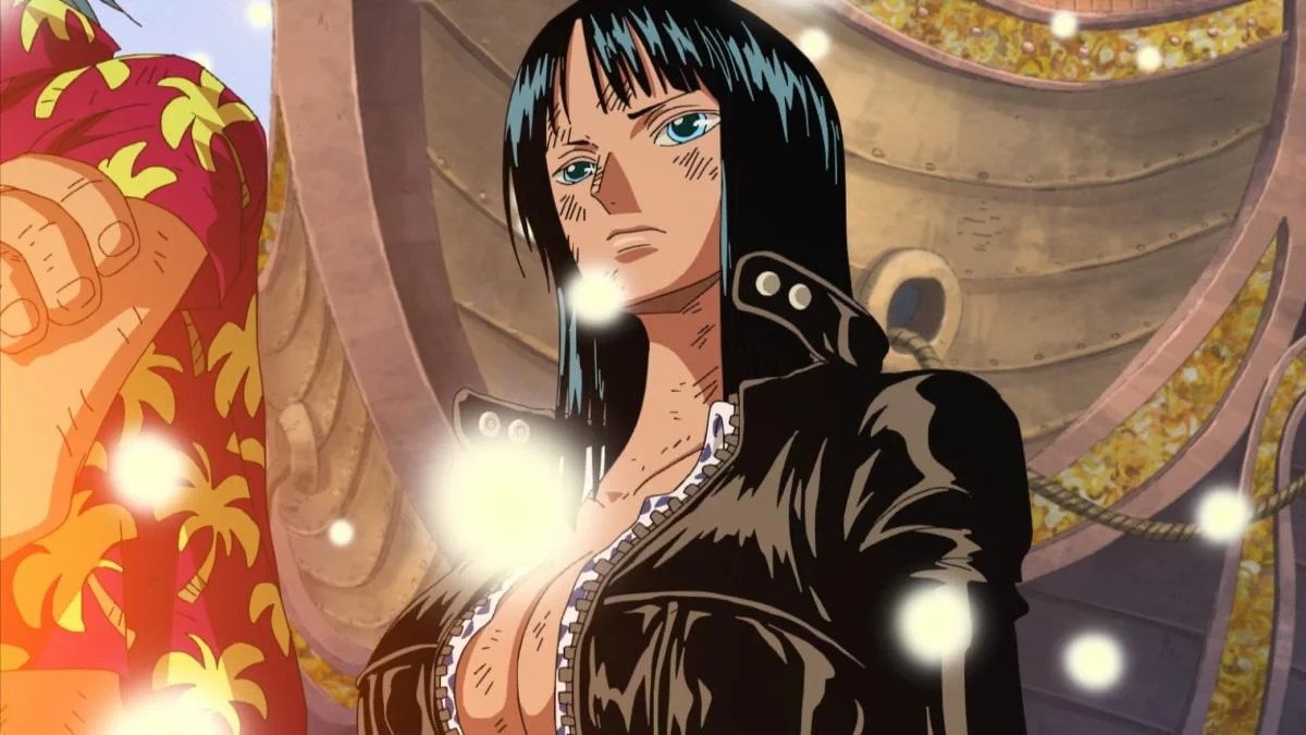 Nico Robin watching the Going Merry burn.
