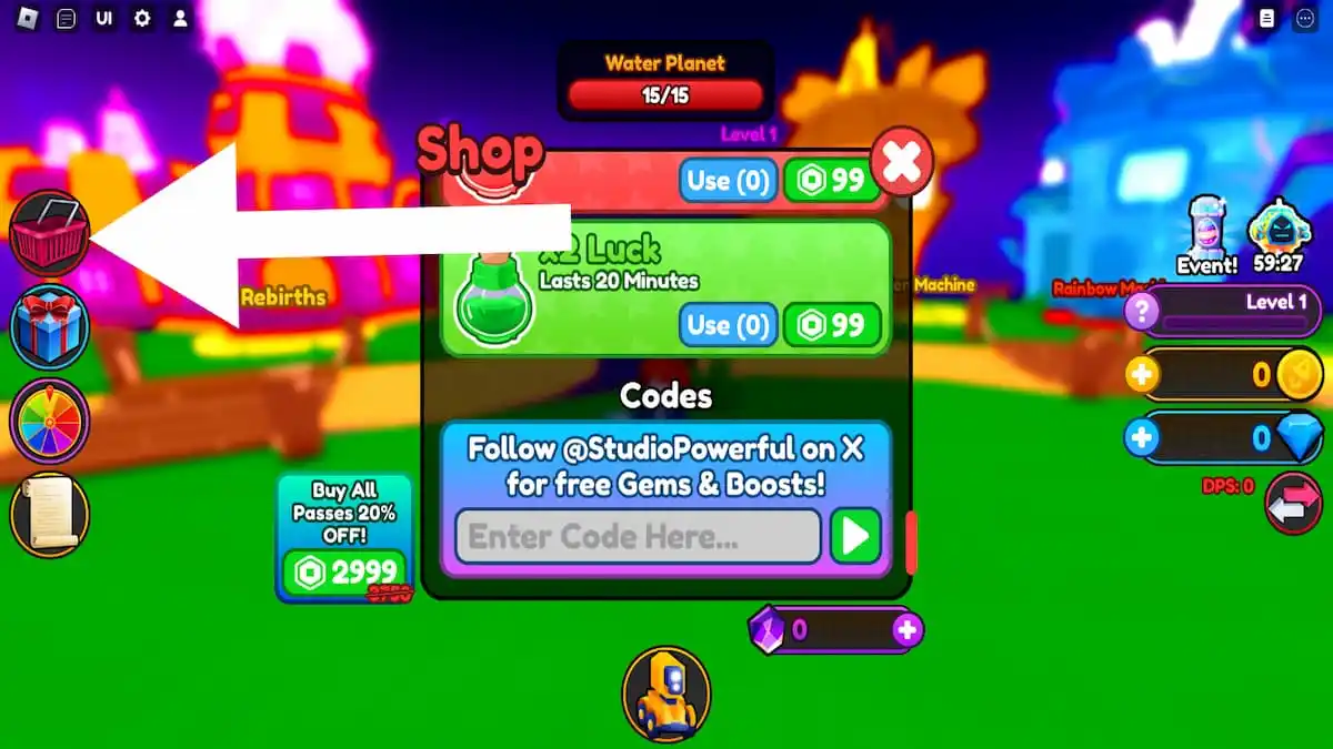 How to redeem codes in Planet Destroyers. 