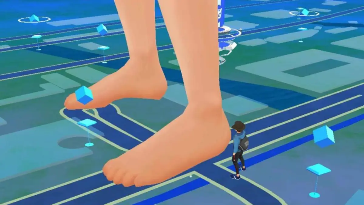 pokemon go giant feet
