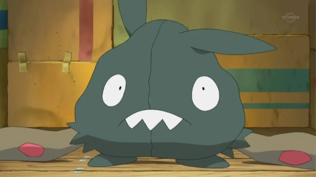 Trubbish, the garbage Pokemon, from the animated Pokemon series