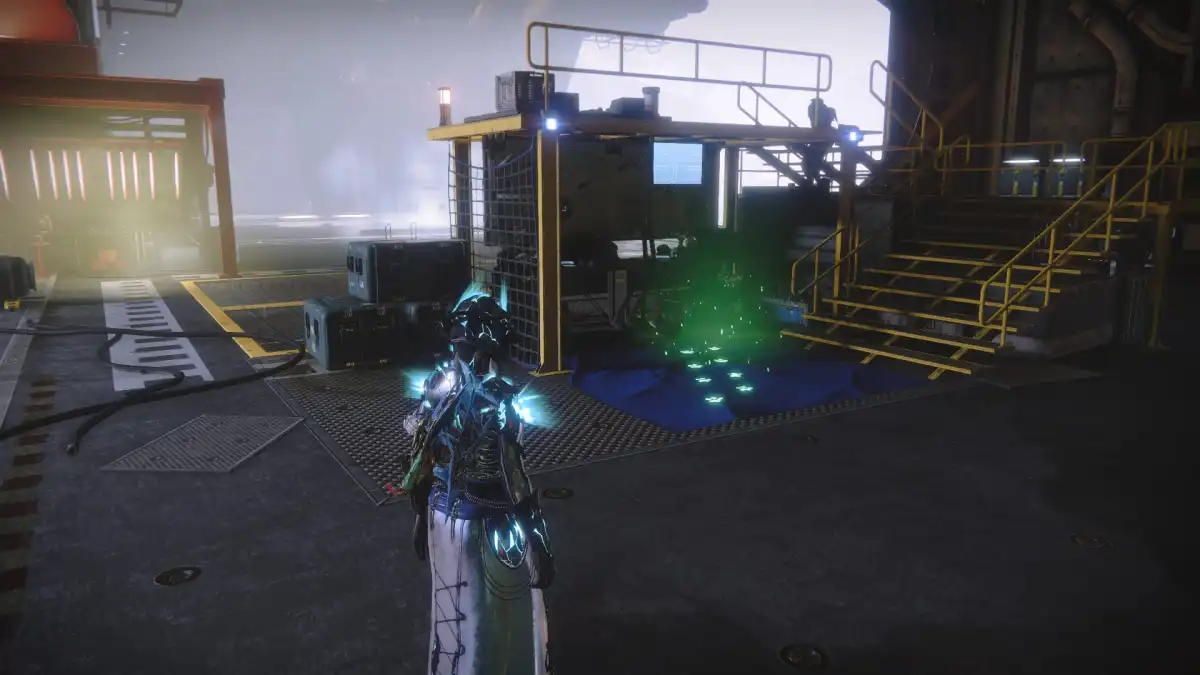 An image of Archie's pawprints in the Hangar security check point in Destiny 2