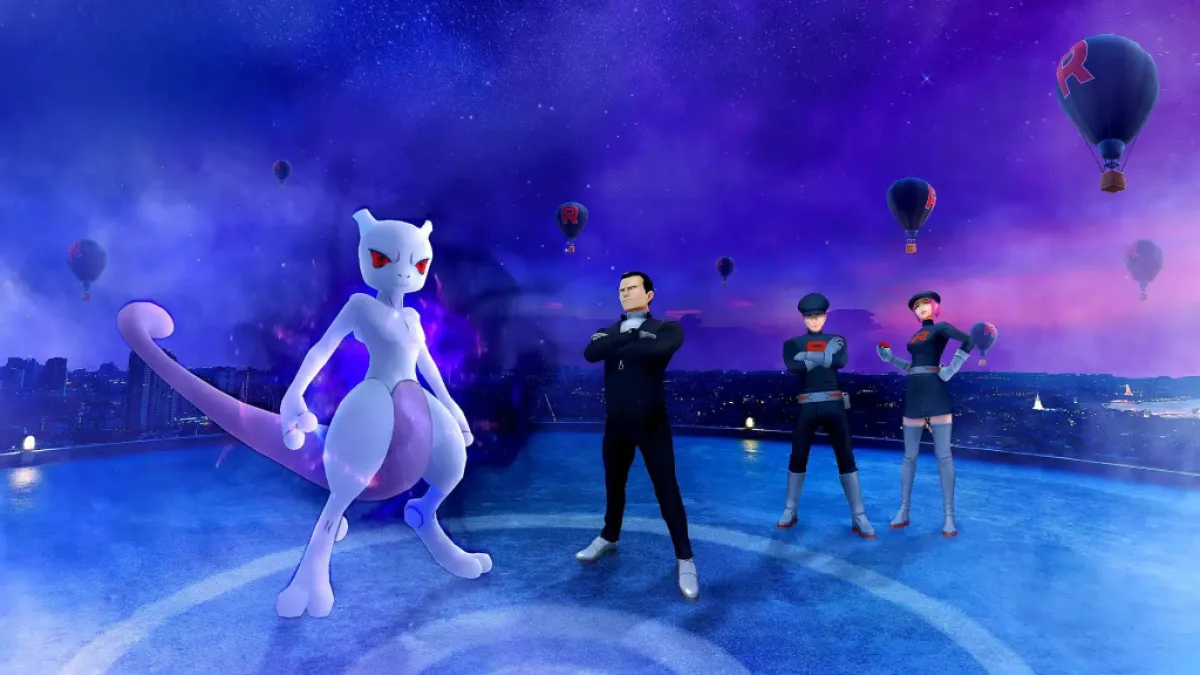 Shadow Mewtwo in Pokemon GO. This image is part of an article about how to get Mewtwo in Pokemon GO.