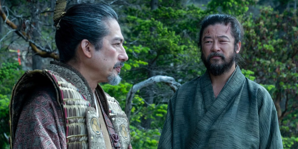 Yoshii Toranaga and Kashigi Yabushige in Shogun, Episode 10, "Chapter Ten: A Dream of a Dream"