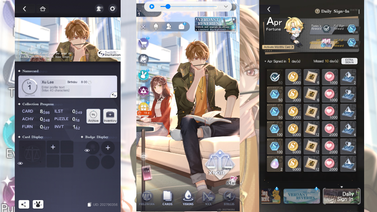 Tears of Themis home screen