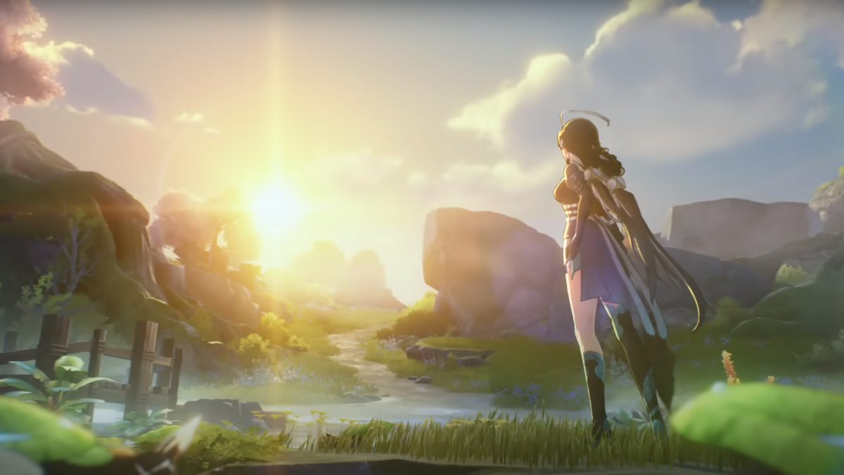 A player standing in the sun in wuthering waves