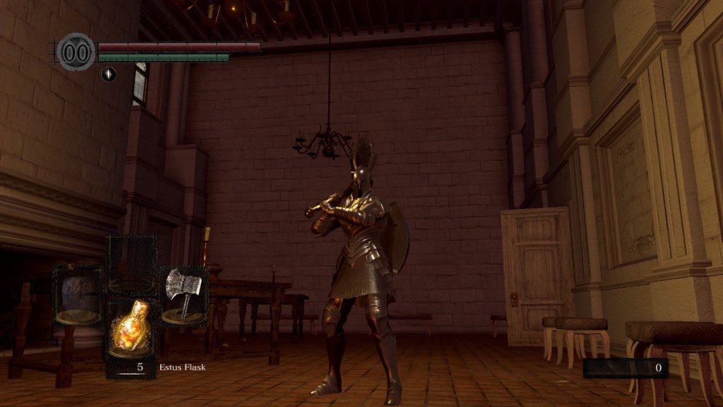 Elías el Caballero en Anor Londo Checkpoint guardado en Dark Souls: Remastered