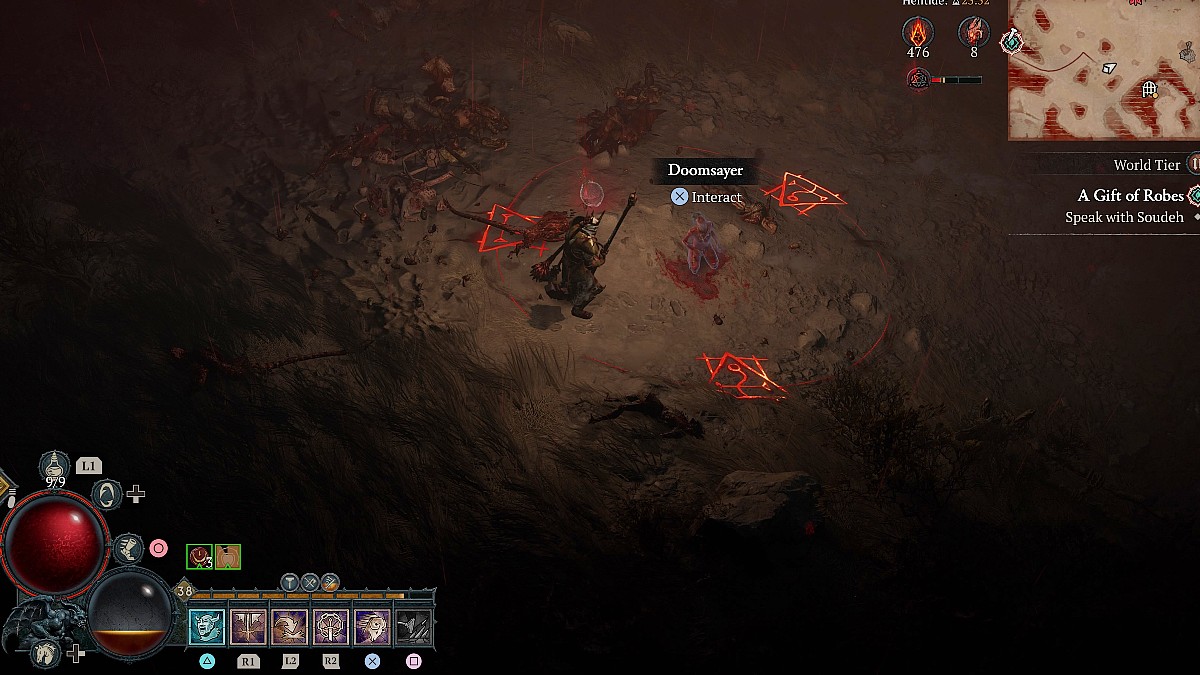 Doomsayer interaction in Diablo 4.