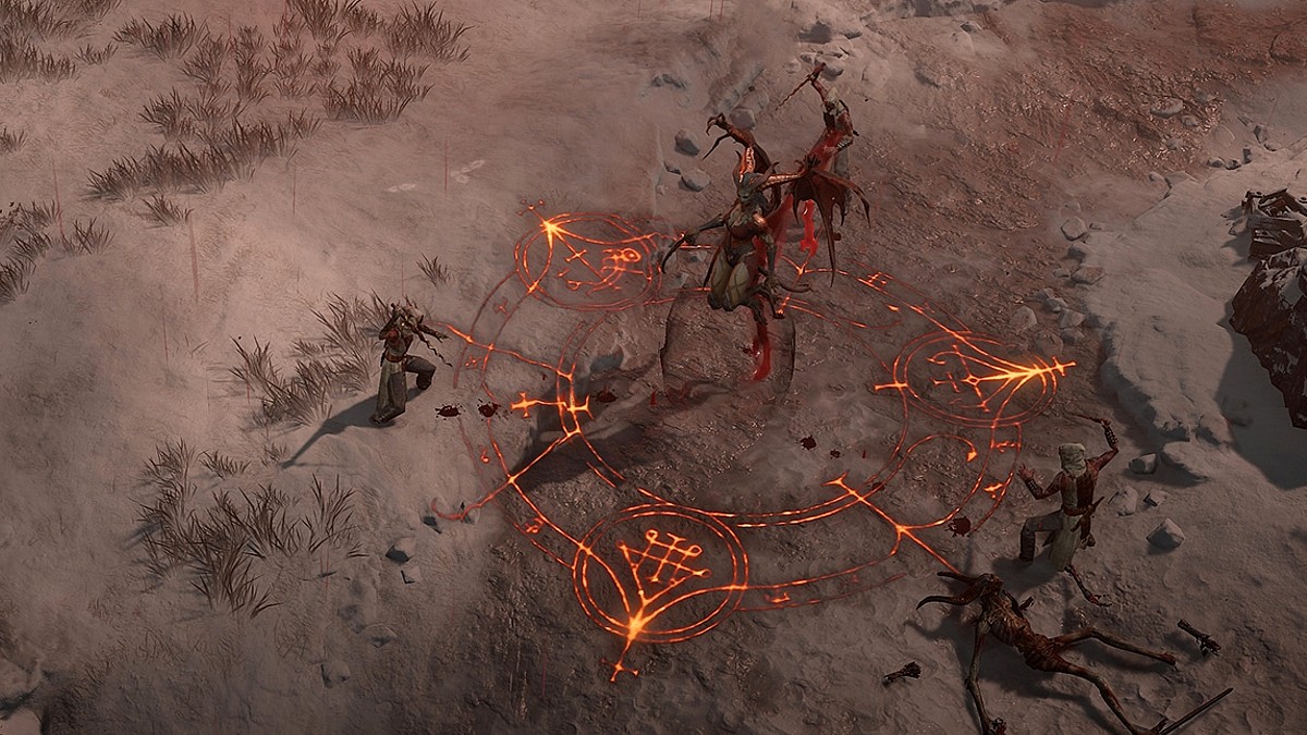 Helltide battle in Diablo 4.