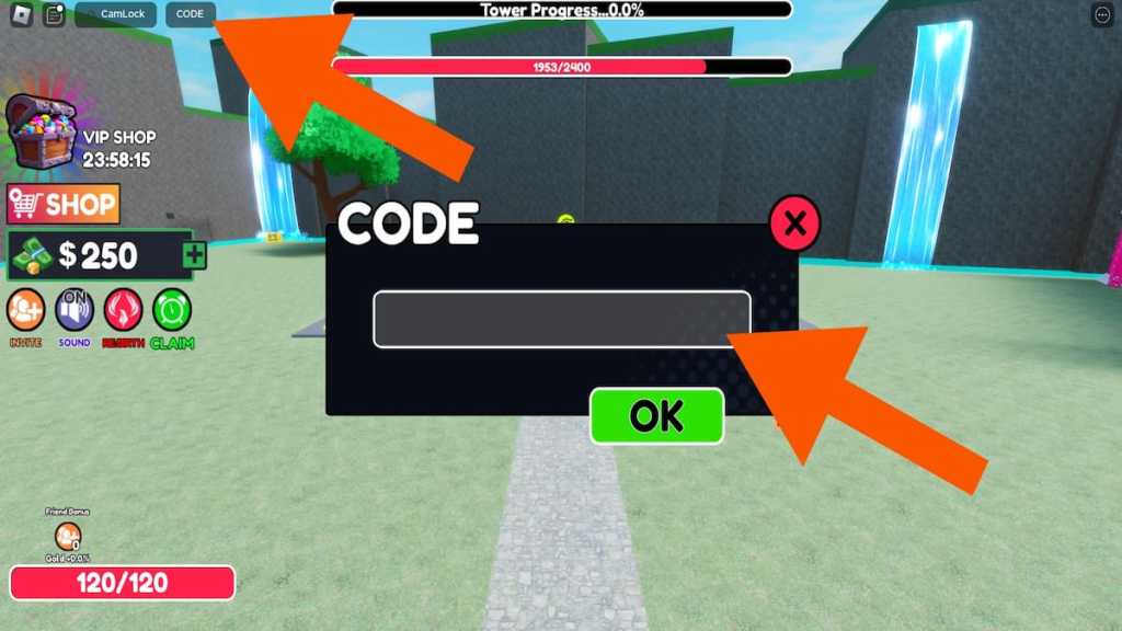 How to redeem codes in Psychics Power Tycoon