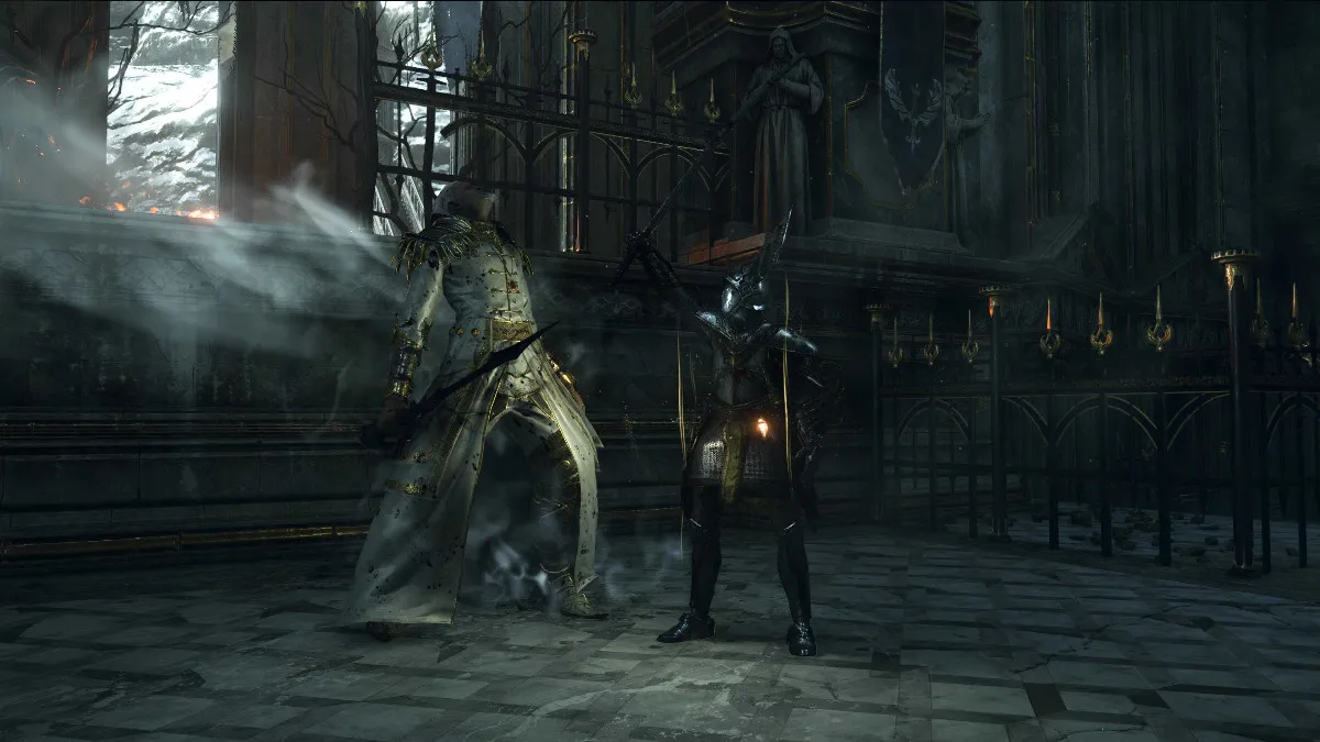 Elias the Knight versus King Allant in Demon's Souls Remake