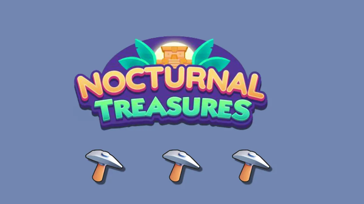 The Nocturnal Treasures event logo with pickaxes beneath it