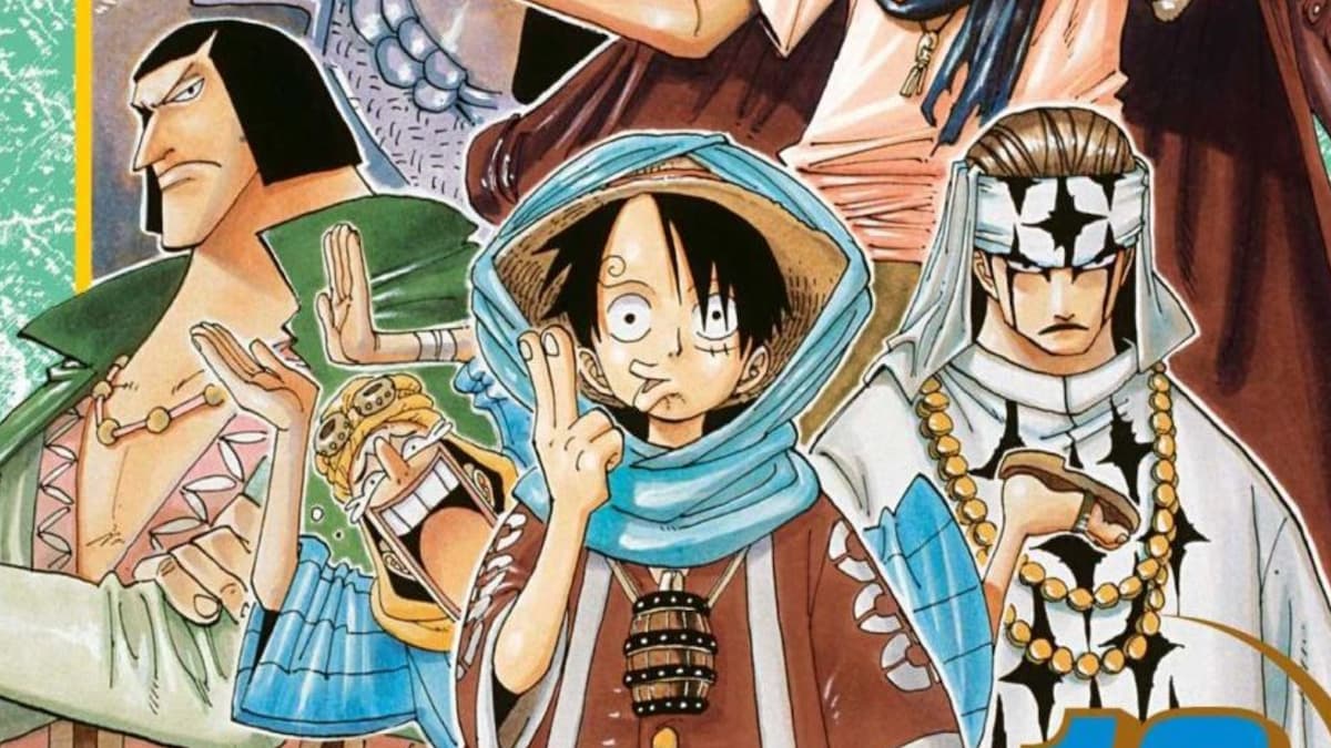 A volume cover for the One Piece manga depicting the Alabasta arc