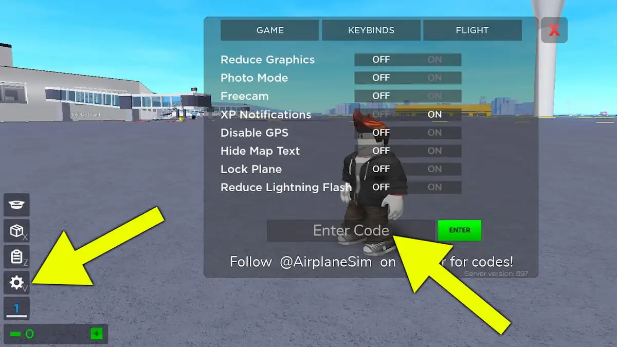 Redeeming Airplane Simulator codes.