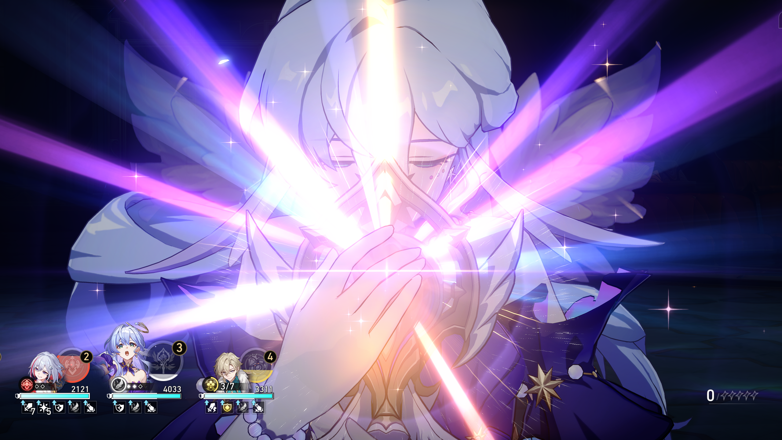 An image of Robin with crepuscular rays emanating from her hands in a still from Honkai: Star Rail for an article on how to build the character.
