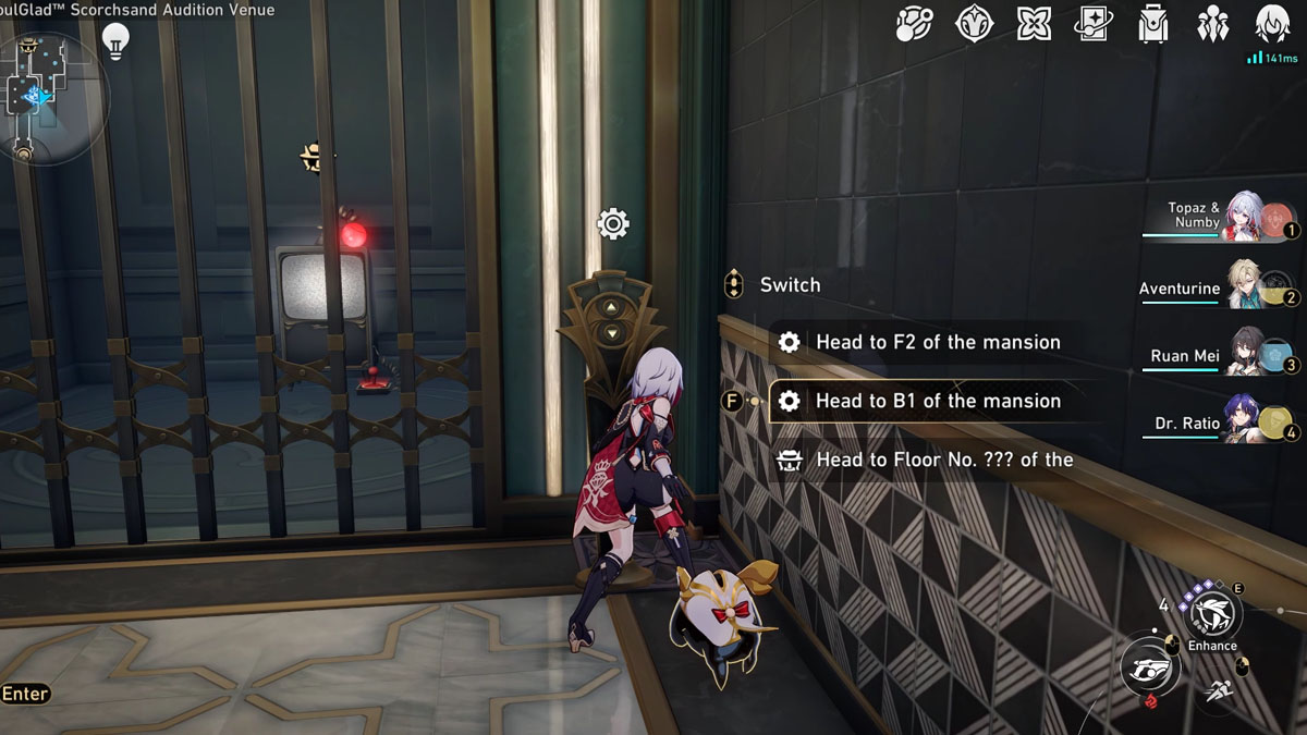 Entering the right area for the Saturation Bombing achievement in Honkai: Star Rail