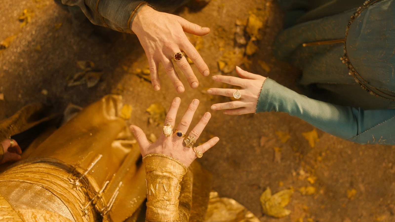 The three elven rings in The Lord of the Rings: The Rings of Power Season 2