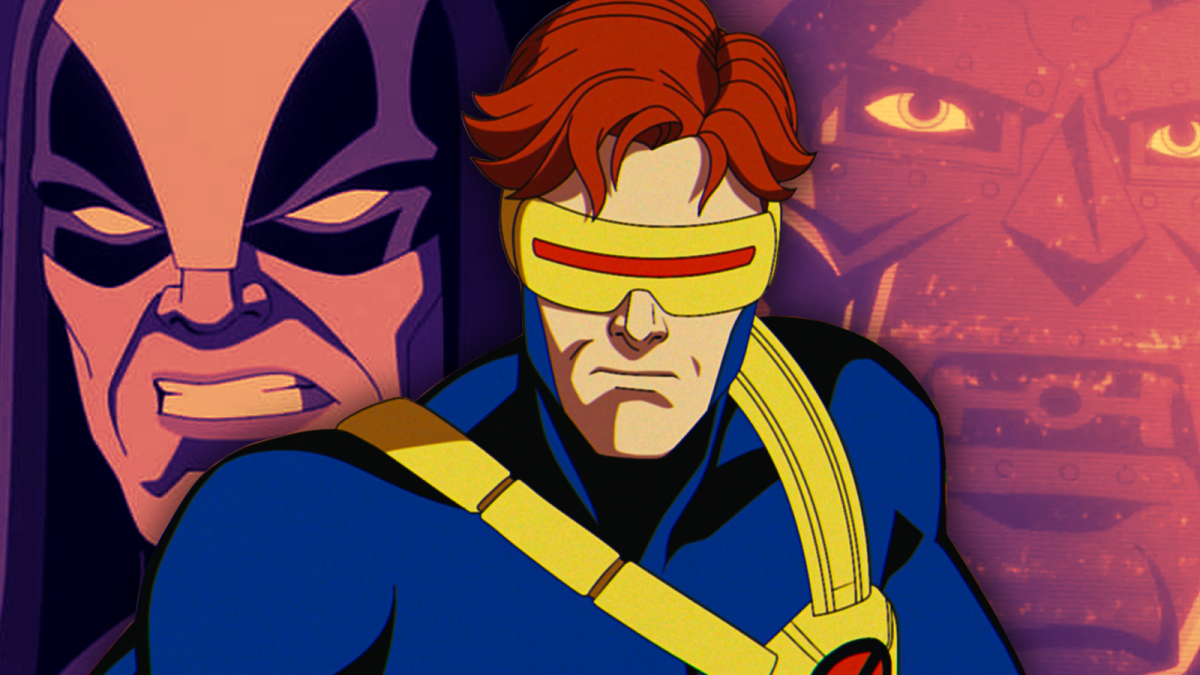 Combined stills of Ronan the Accuser, Cyclops, and Doctor Doom in X-Men '97 Season 1