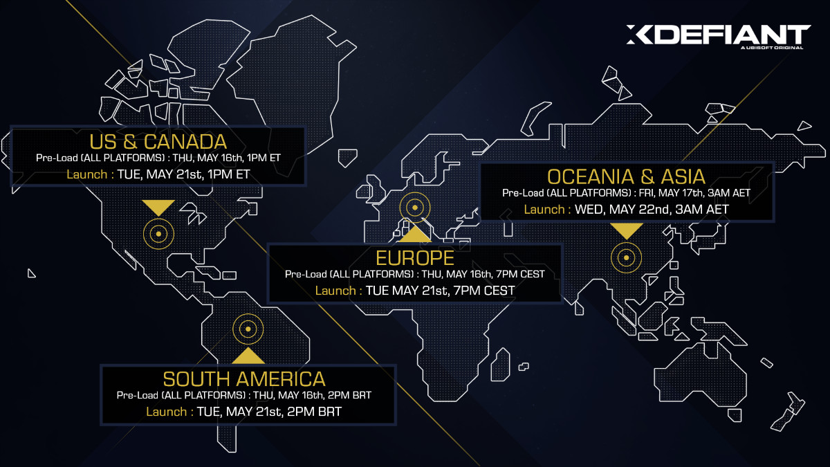 An image showing the global preload times for XDefiant