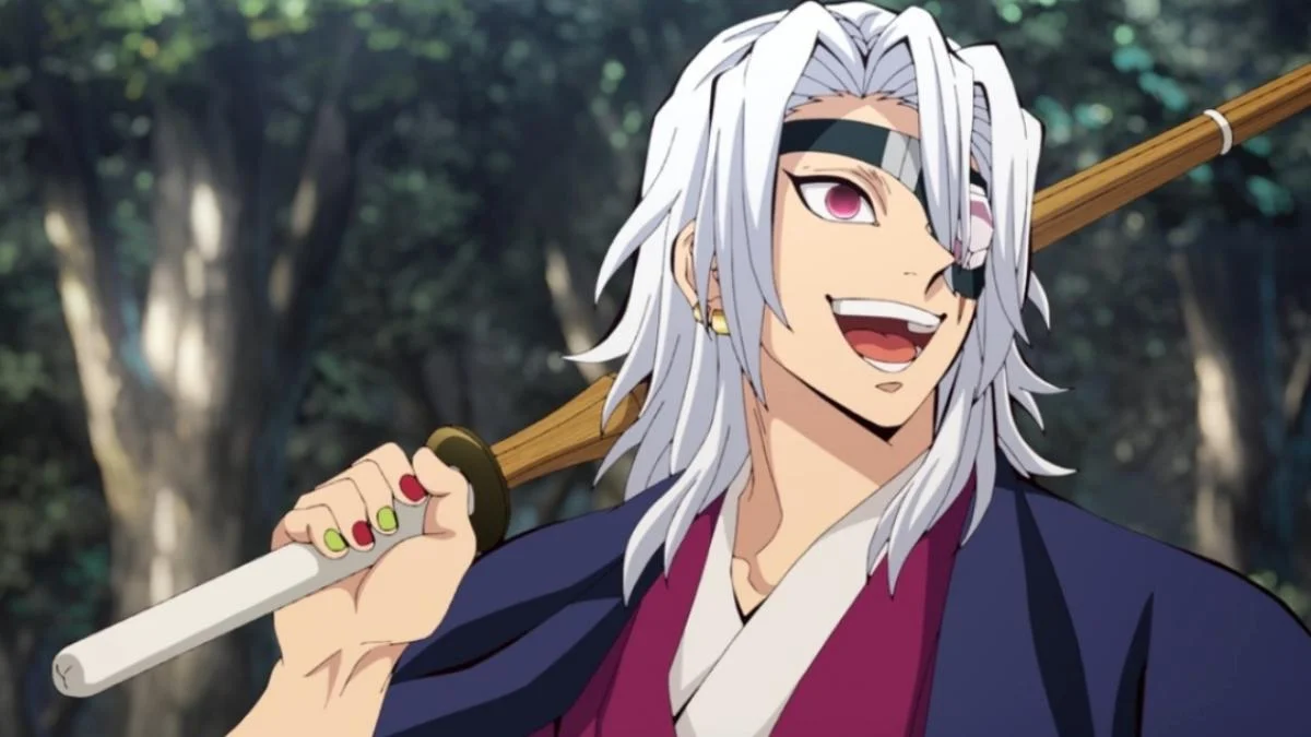 Tengen smiles holding his sword