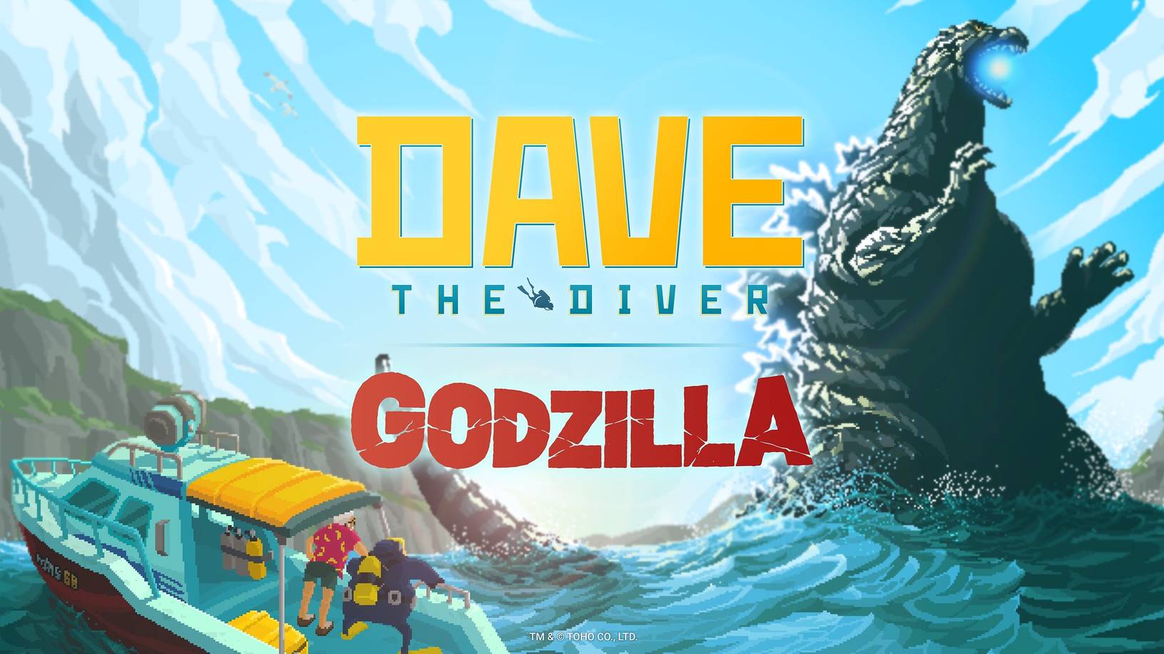 Dave the Diver confronts Godzilla