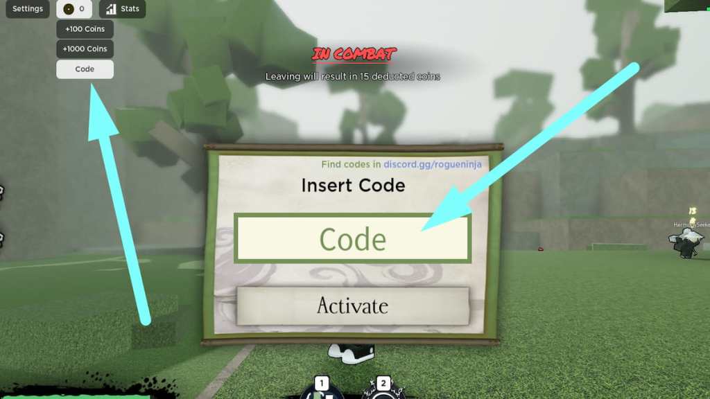 How to redeem codes in Rogue Ninja