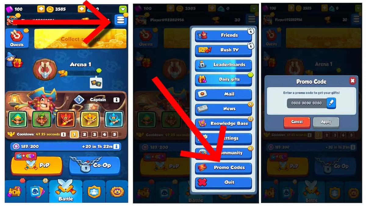 How to redeem Rush Royale codes