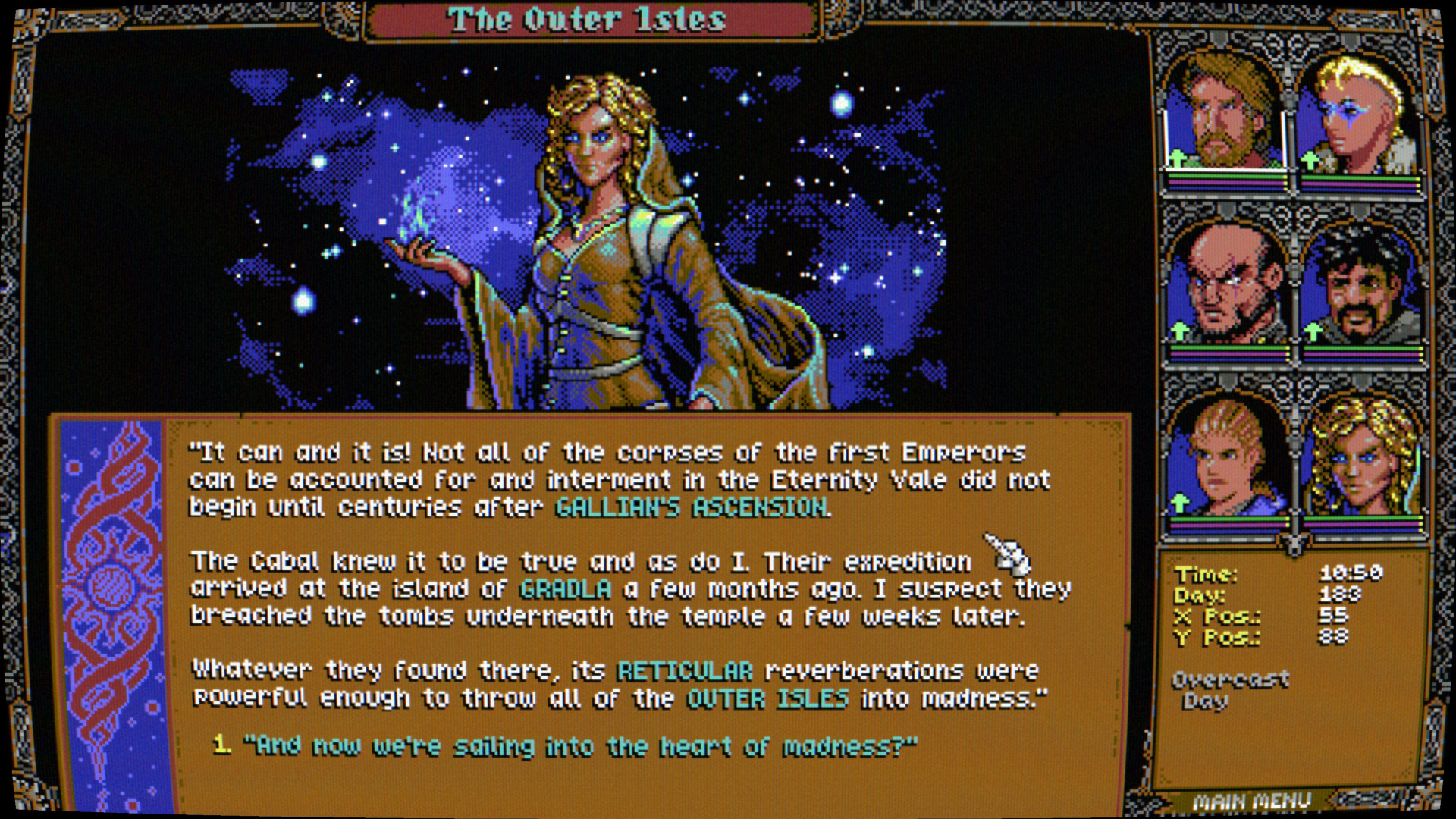 character art and dialogue in skald