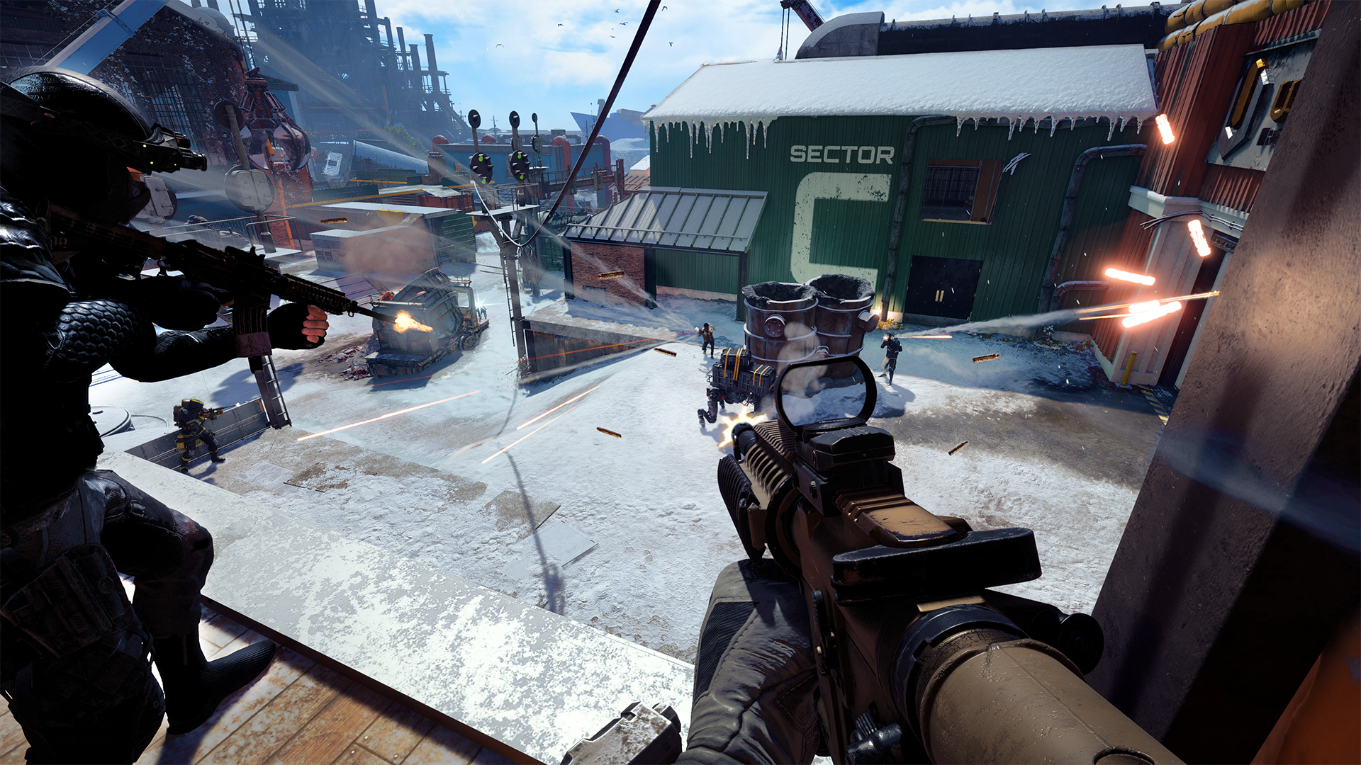 A player shooting in XDefiant.