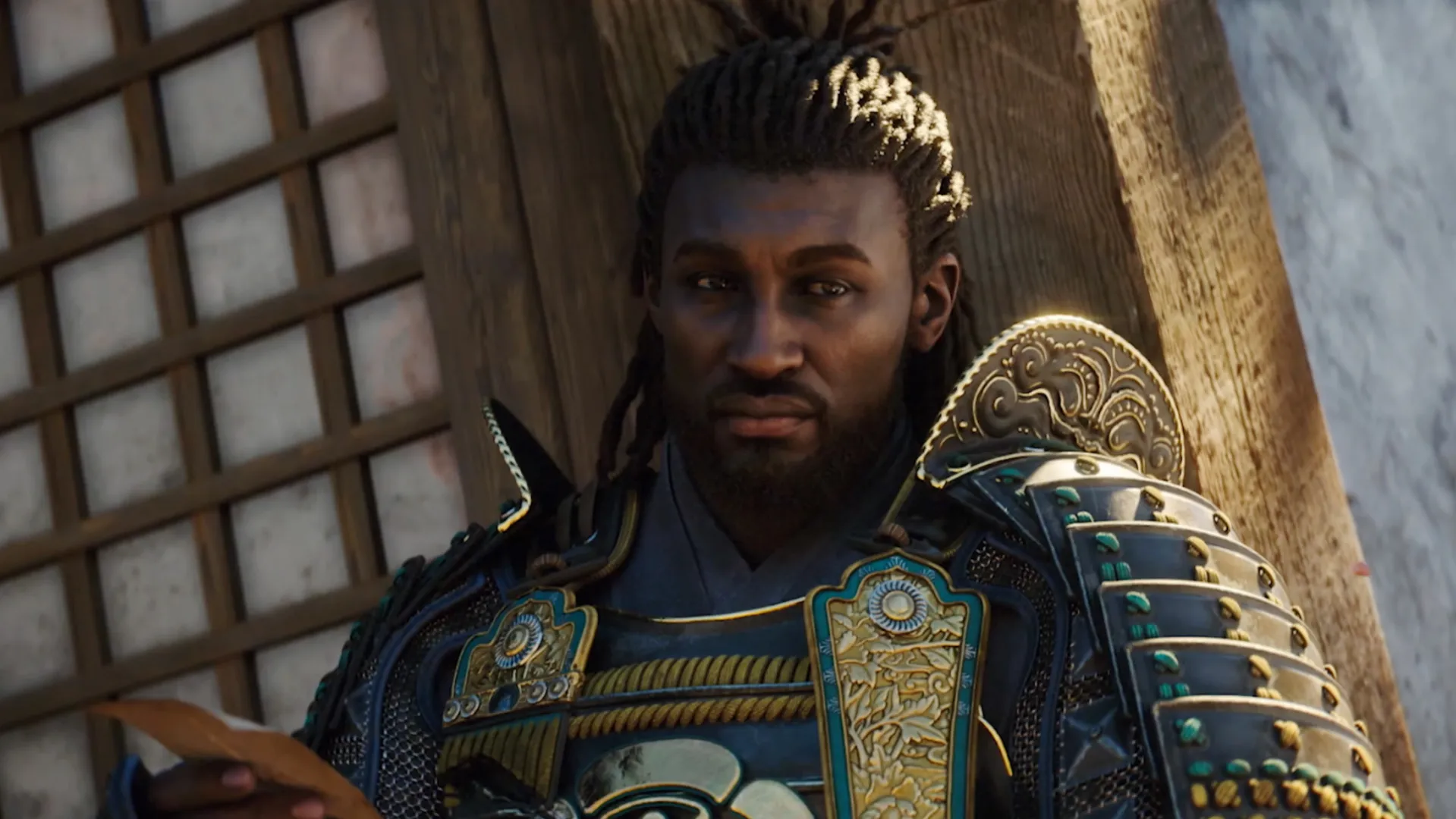 Yasuke in the cinematic trailer for Assassin's Creed Shadows