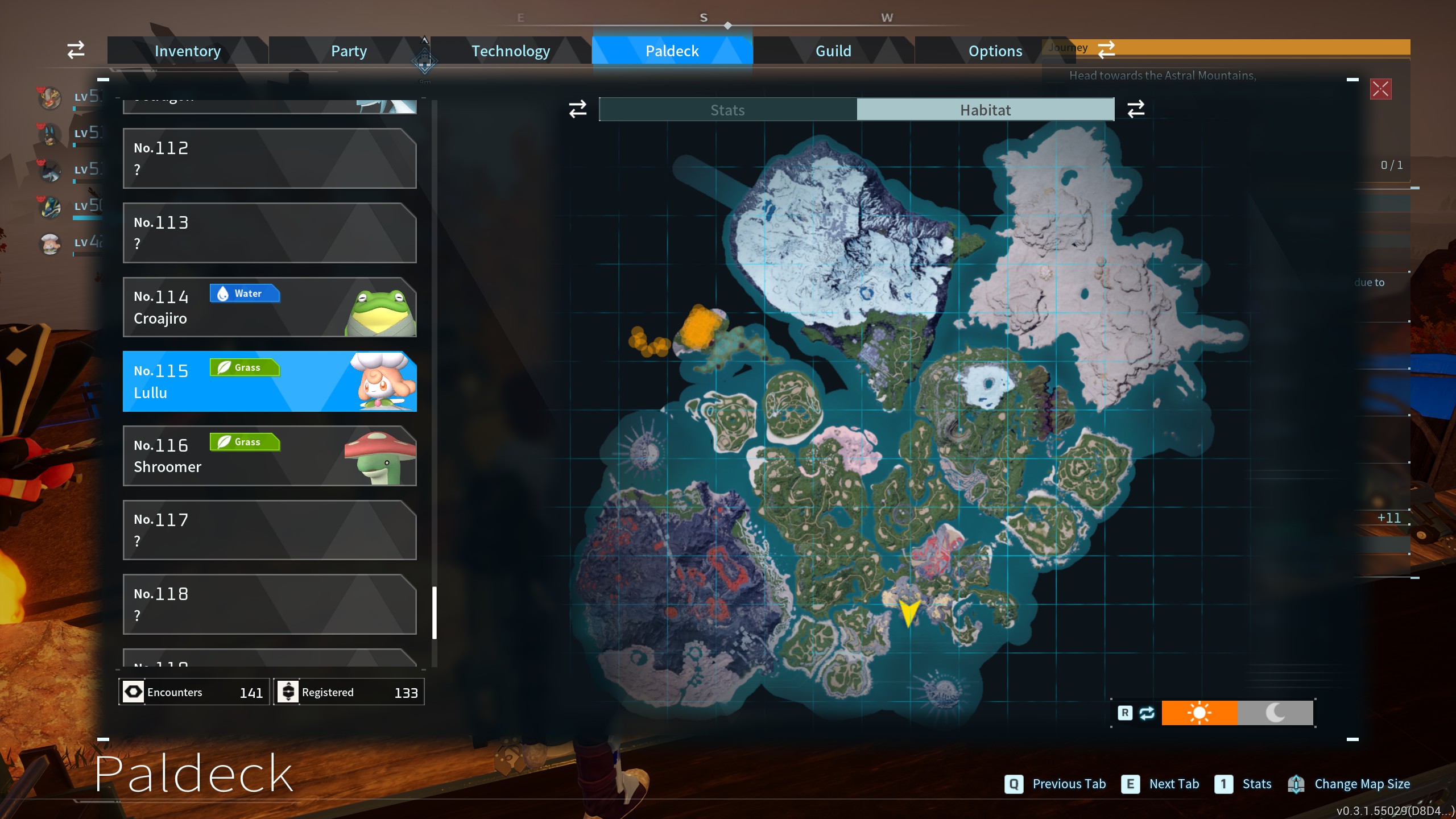 Lullu's locations in Palworld. 