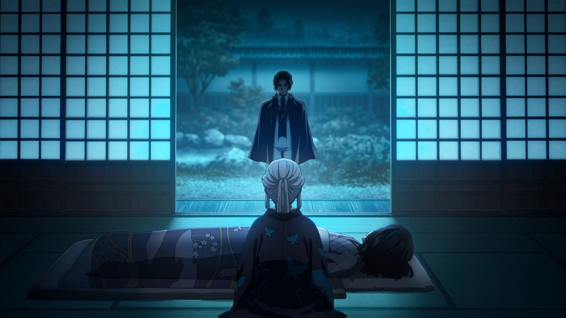 Muzan confronts Ubuyashiki in Demon Slayer