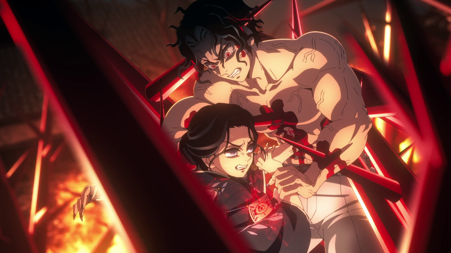 Muzan is restrained by Tamayo in Demon Slayer