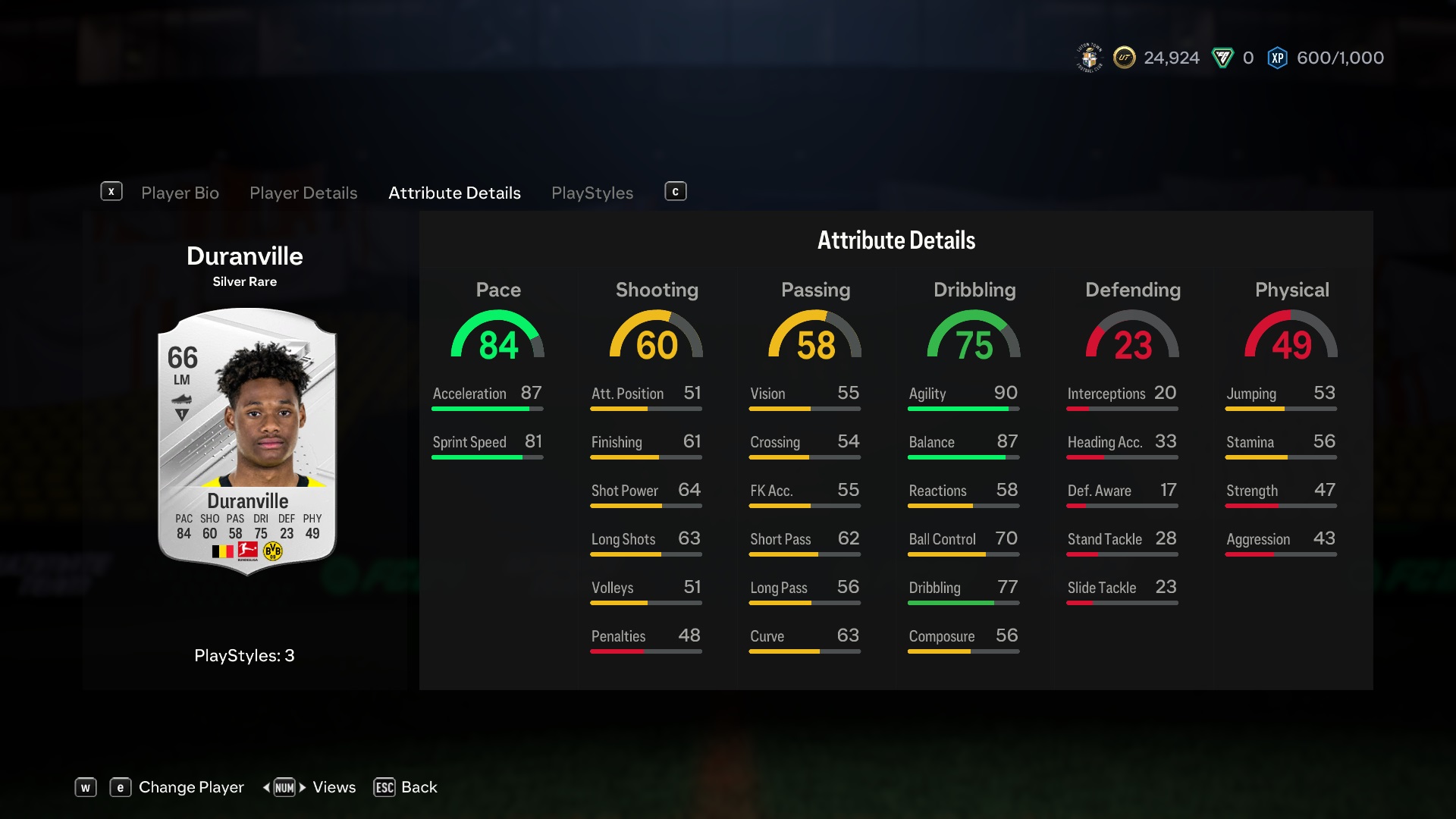 Julien Duranville ea fc 24 best young wingers